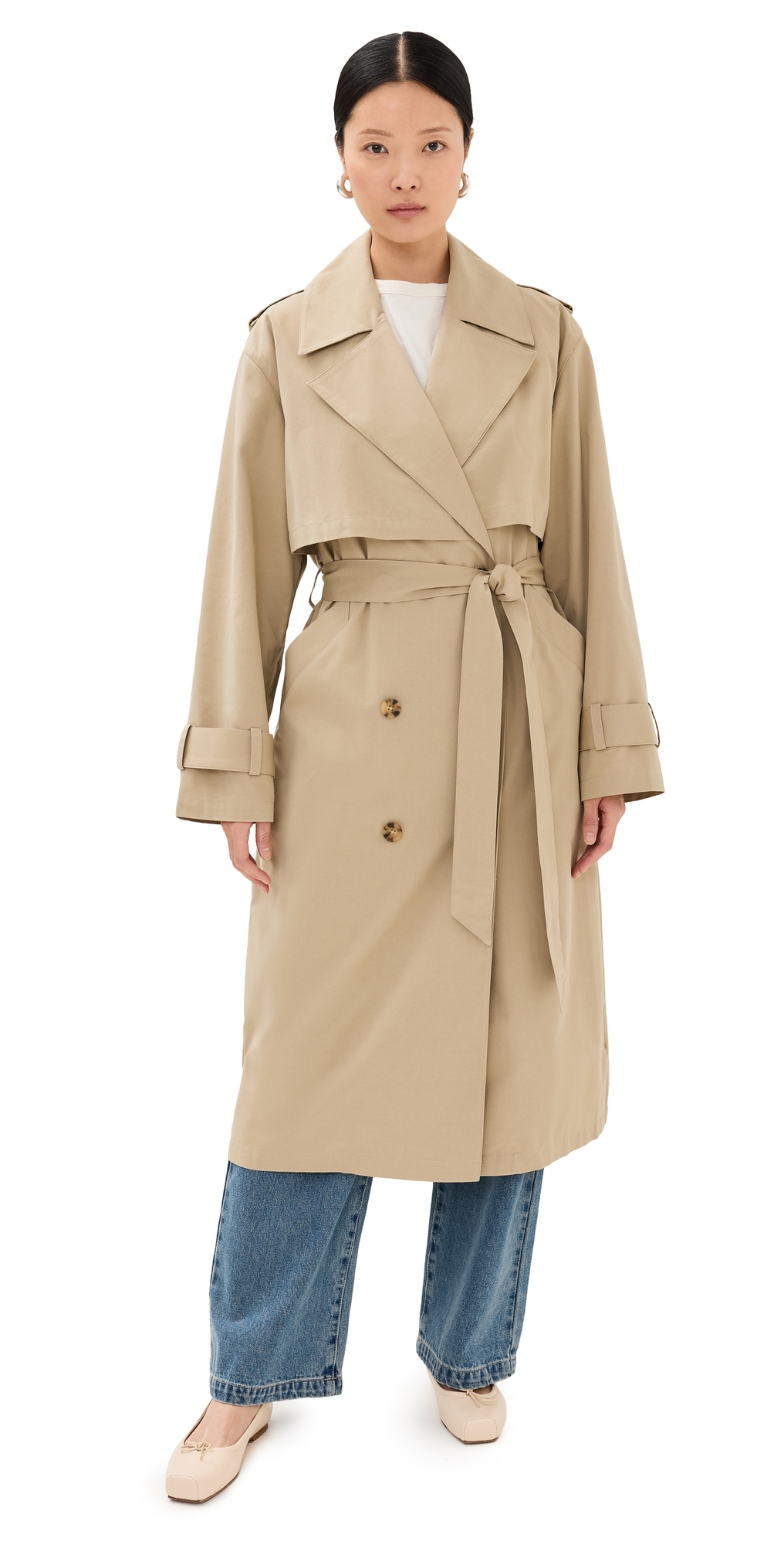 Joe's Jeans The Elizabeth Trench Coat Biscotti M