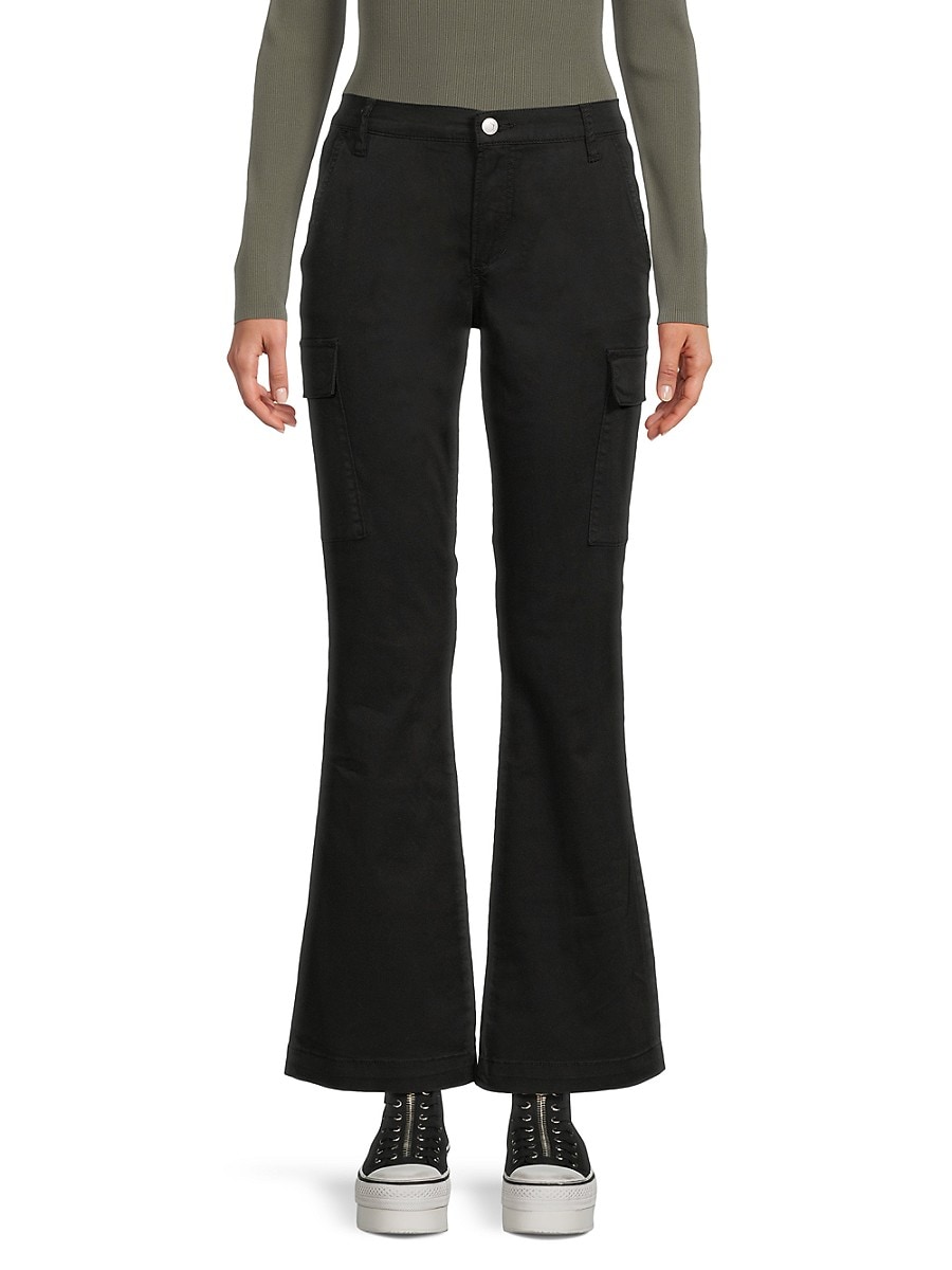 Joe's Jeans Women's High Rise Bootcut Cargo Pants - Black - Size 24 (0)