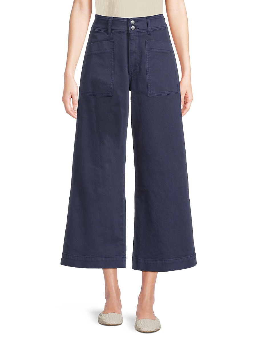 Joe's Jeans Women's Wide-Leg Cargo Pants - Pagent Blue - Size 24