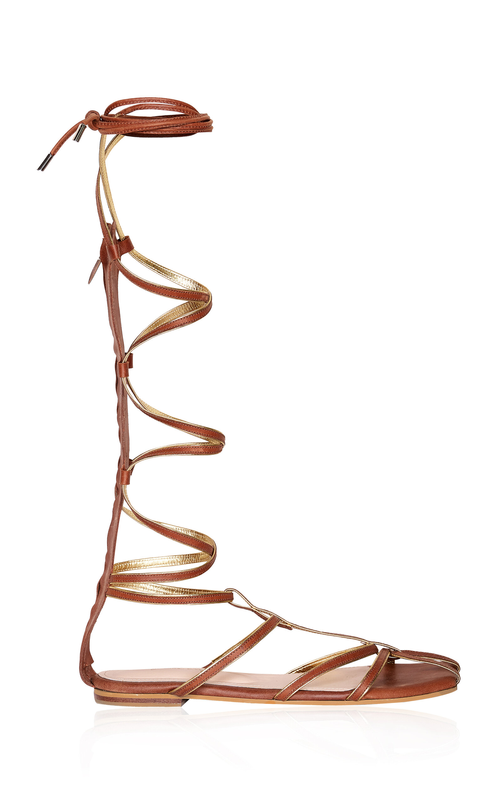 Johanna Ortiz - Baquiana Leather Gladiator Sandals - Brown - IT 39 - Moda Operandi