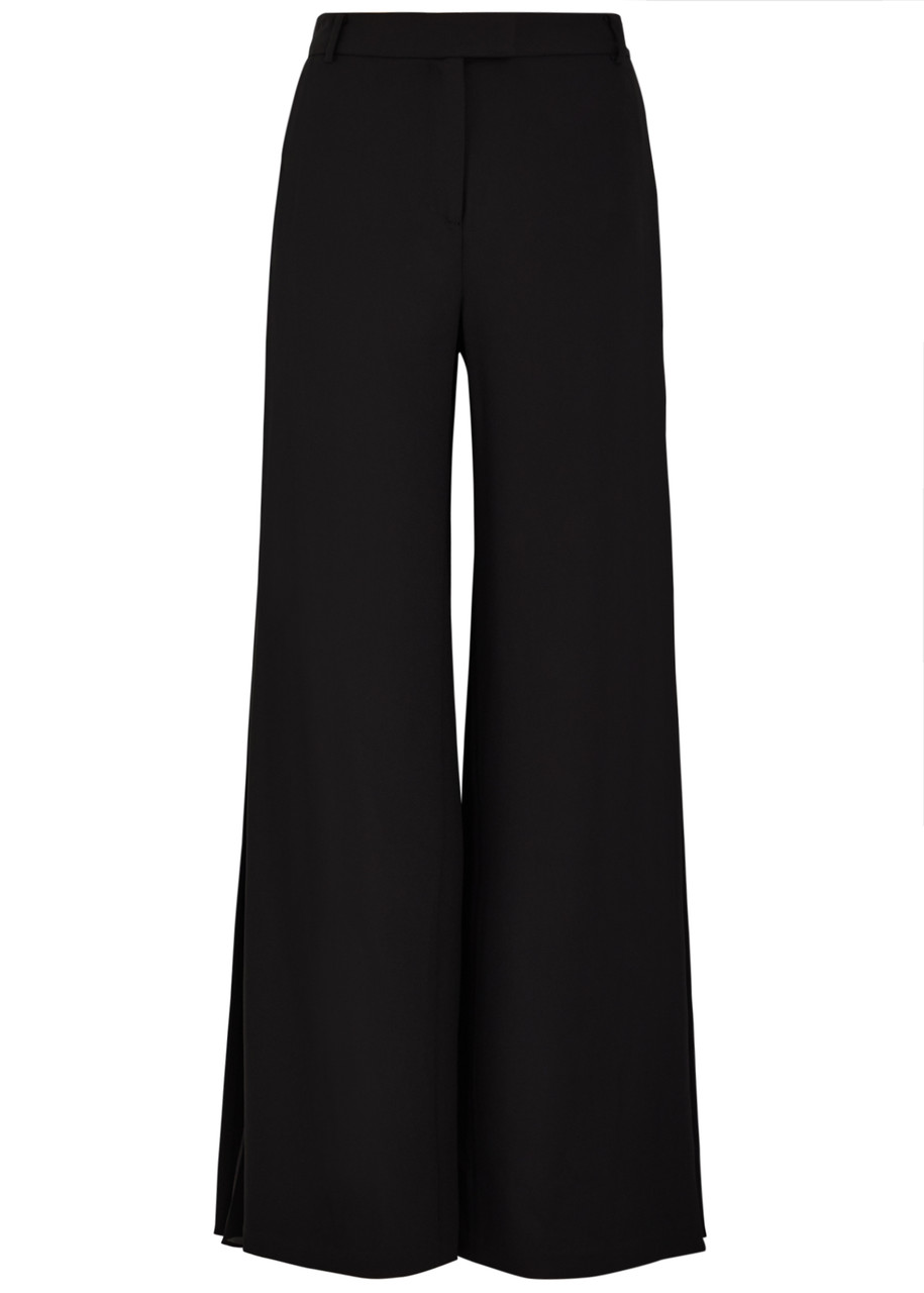 Jonathan Simkhai Lilo Pleated Flared Trousers - Black - 8 (UK12 / M)