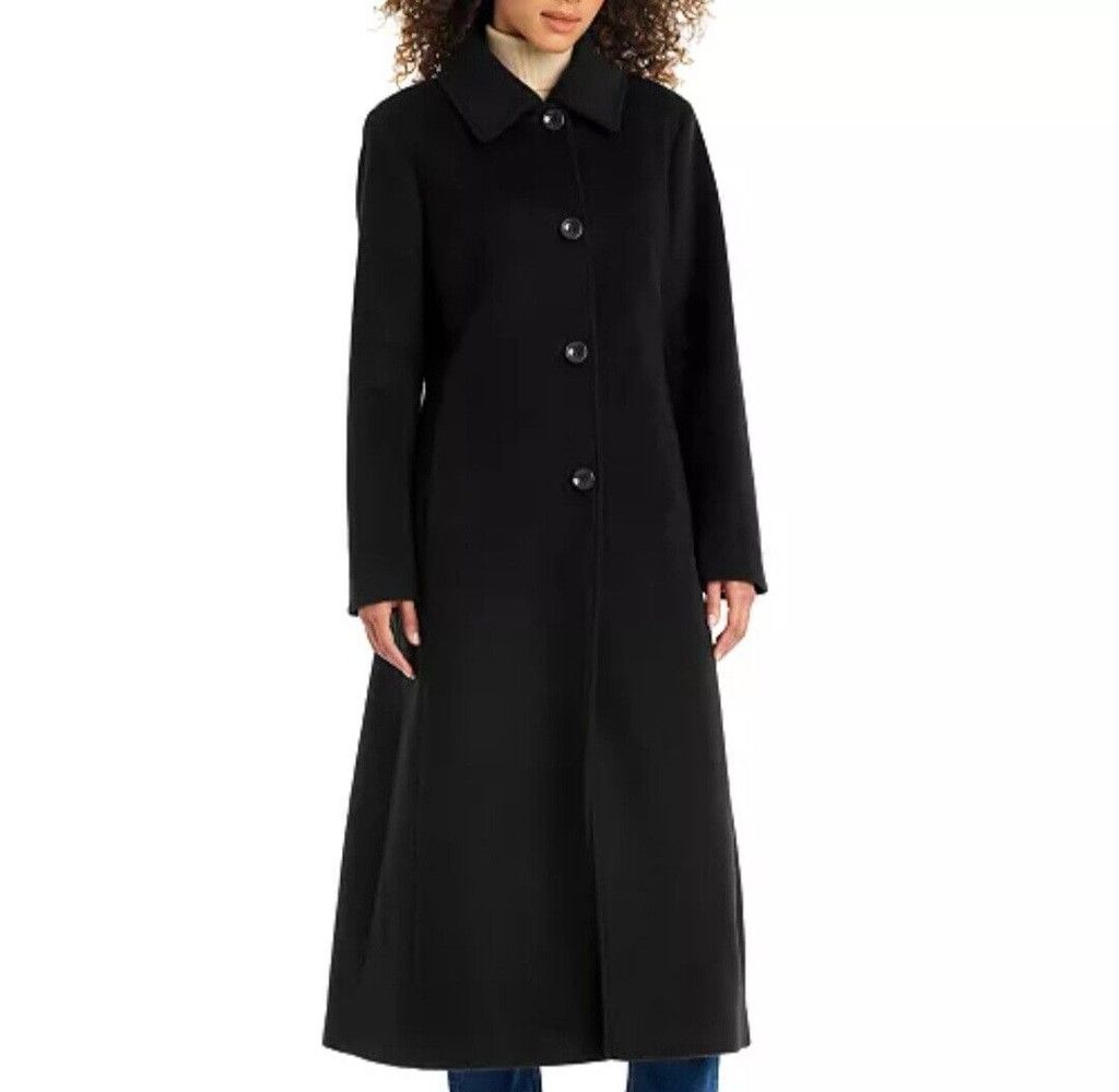 Jones New York Women's Single-Breasted Maxi Coat 4. Brown (Size Small)