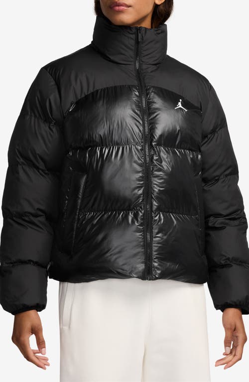 Jordan Quilted Puffer Coat in Black/White at Nordstrom, Size Large