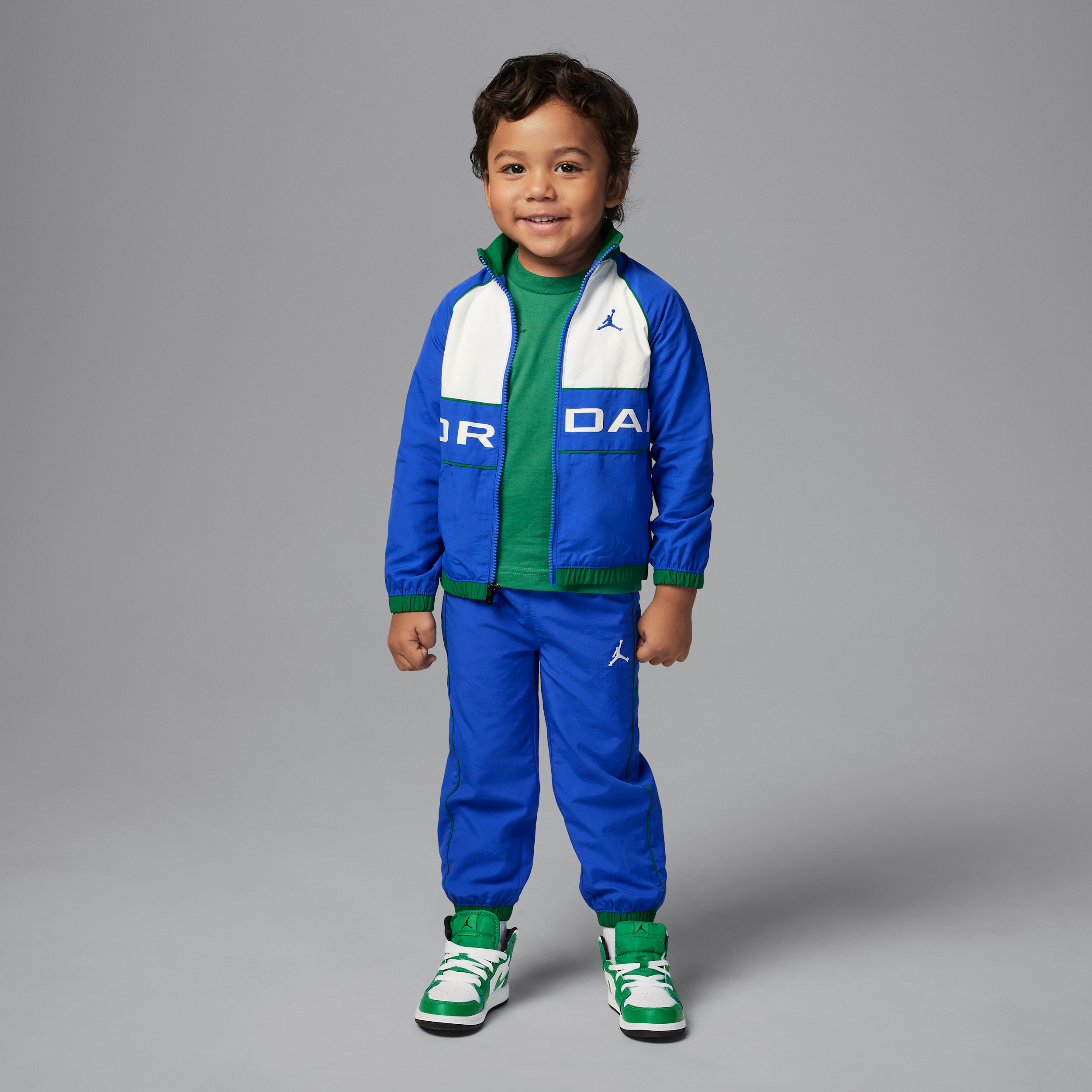 Jordan Toddler 2-Piece Windbreaker Piping Set in Blue | 75D763-B5K