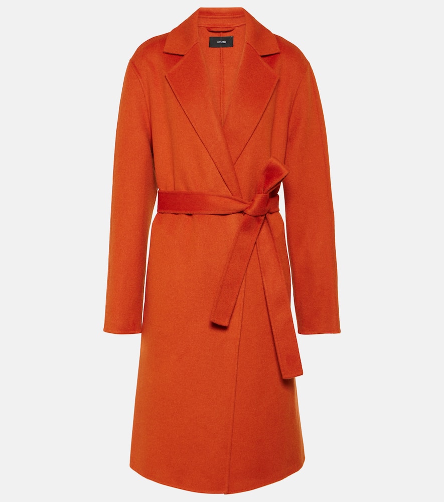 Joseph Cenda wool and cashmere wrap coat