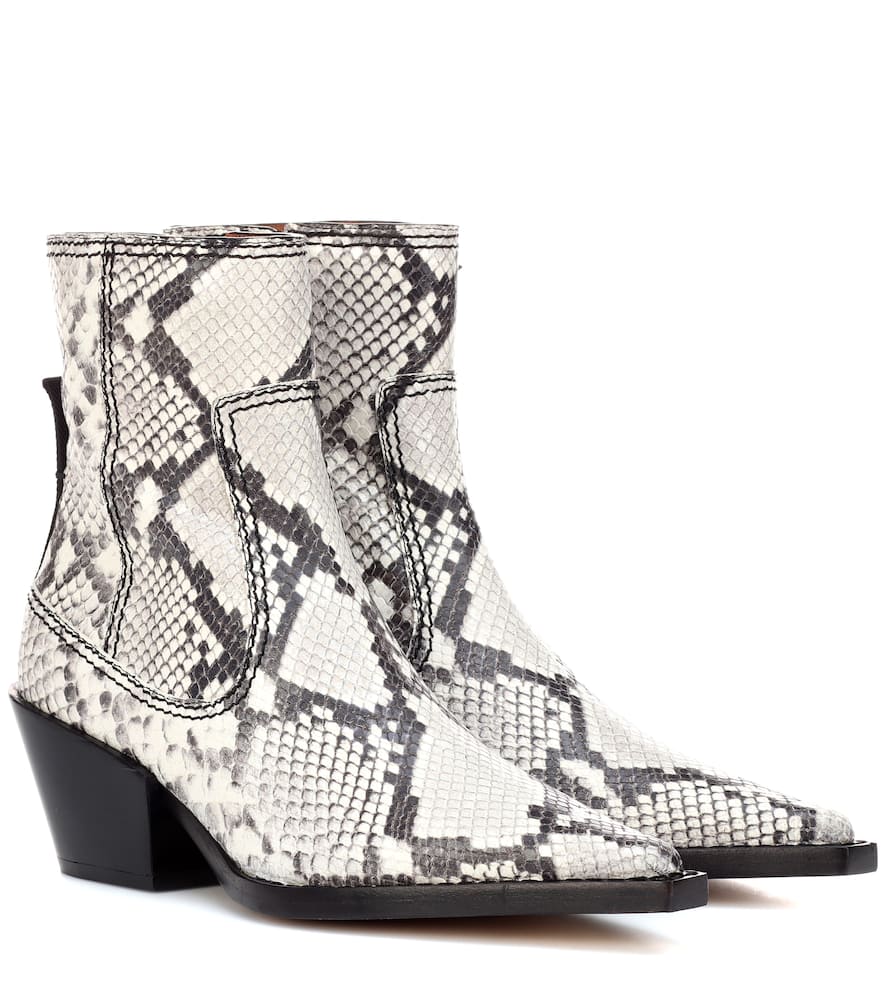 Joseph Printed leather ankle boots