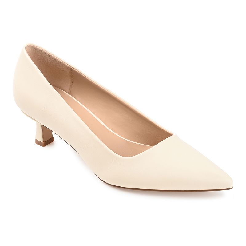 Journee Celica Women's Kitten Heels, Size: 7.5 Wide, Beige