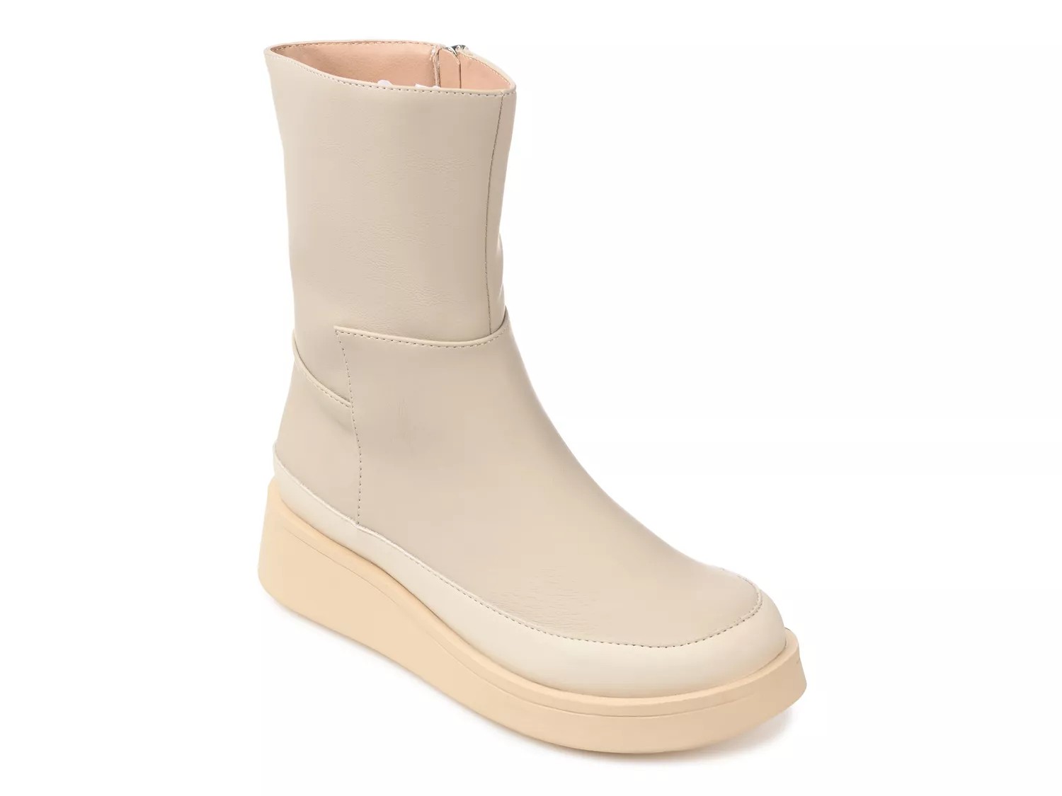 Journee Collection Cristen Wedge Bootie | Women's | Cream | Size 6.5 | Boots | Wedge