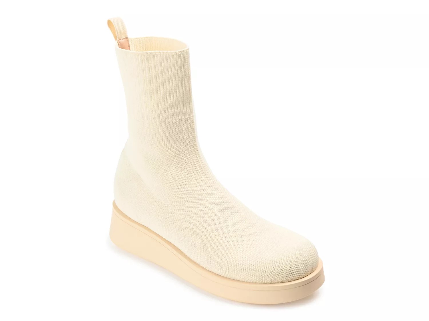 Journee Collection Ebby Platform Wedge Bootie | Women's | Cream | Size 6 | Boots