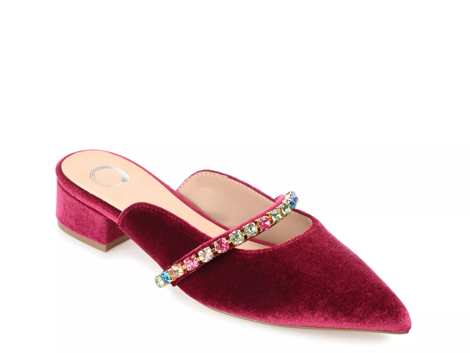 Journee Collection Jewel Mule | Women's | Berry | Size 5.5 | Clogs | Block | Mule