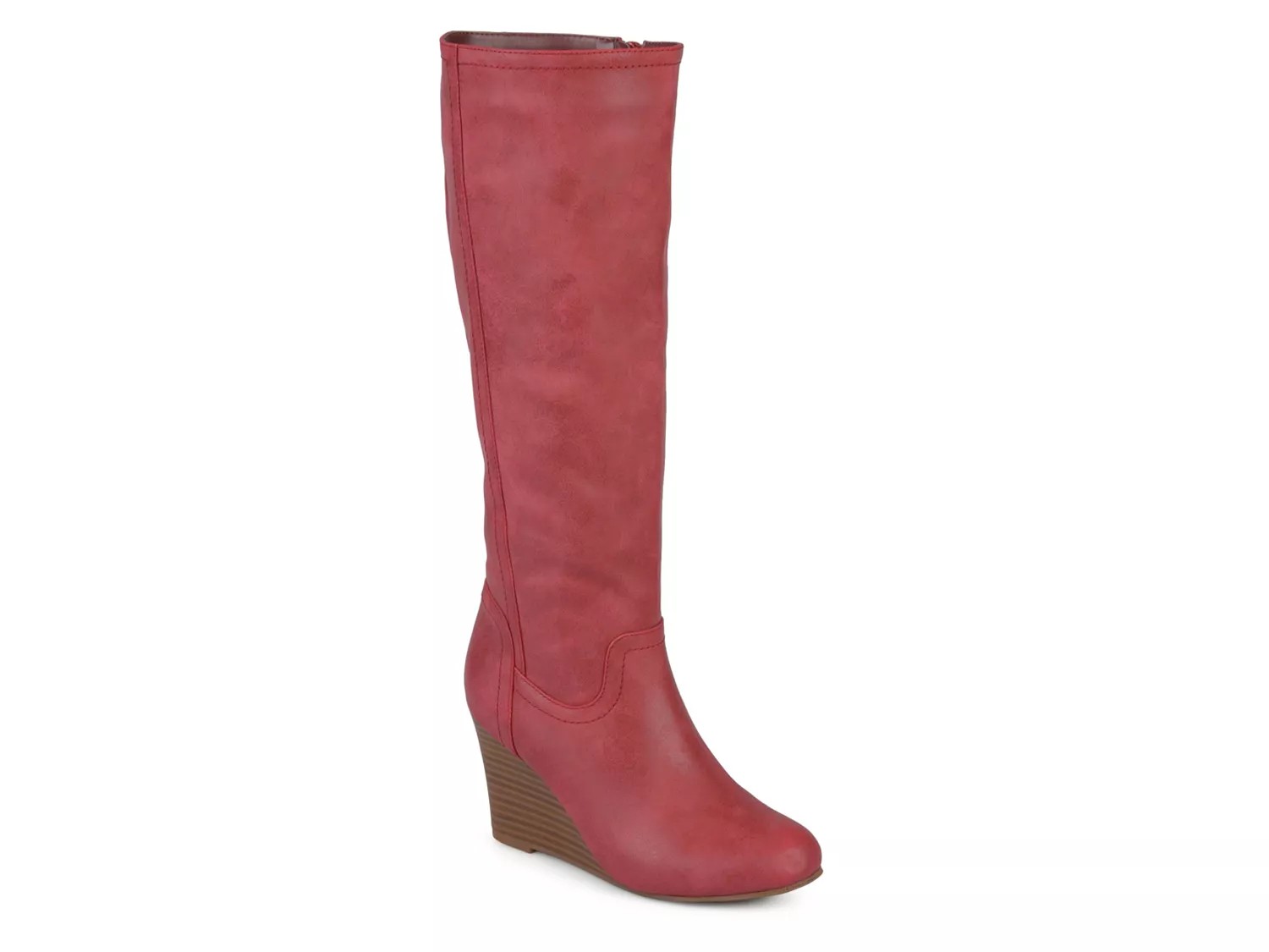 Journee Collection Langly Wedge Boot | Women's | Red | Size 5.5 | Boots | Wedge