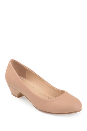 Journee Collection Saar Kitten Heel Pump in Nude at Nordstrom Rack, Size 5.5