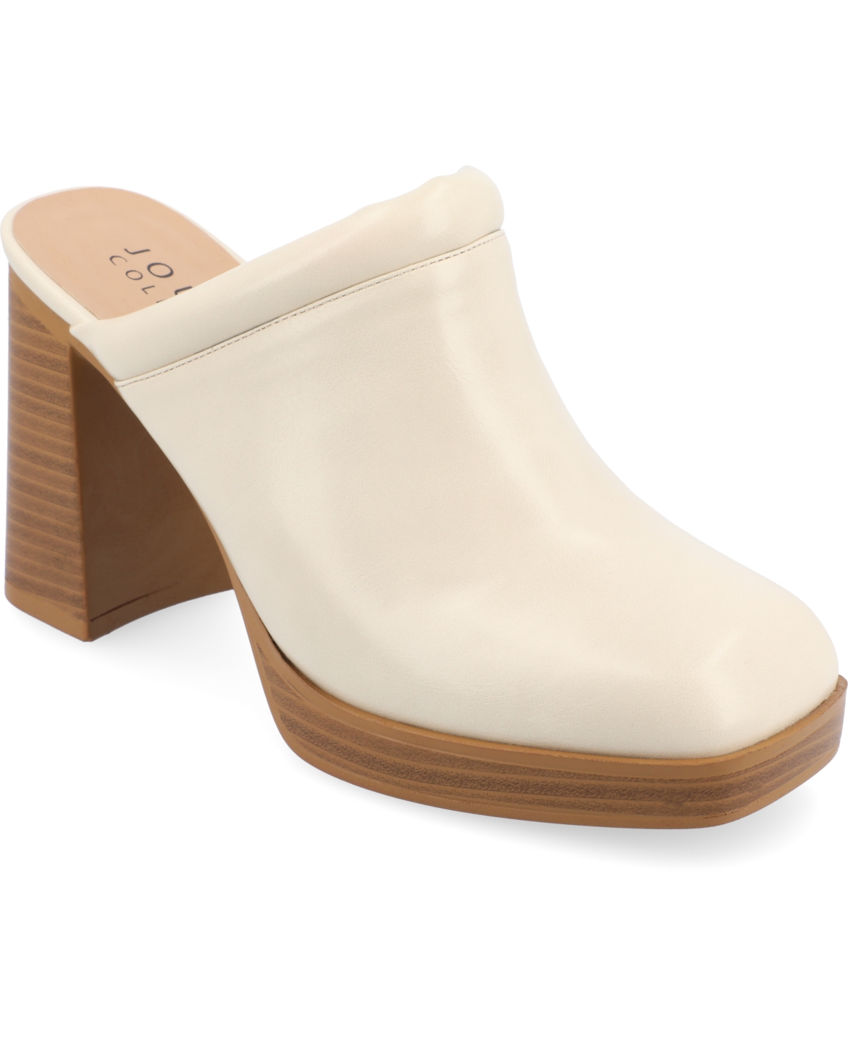 Journee Collection Women's Izara Platform Mules - Bone