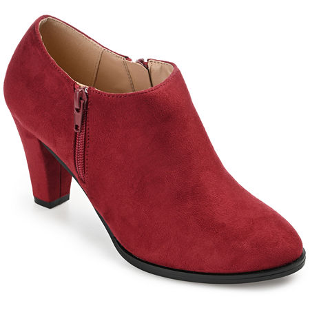 Journee Collection Womens Sanzi Kitten Heel Booties, 7 Medium, Red