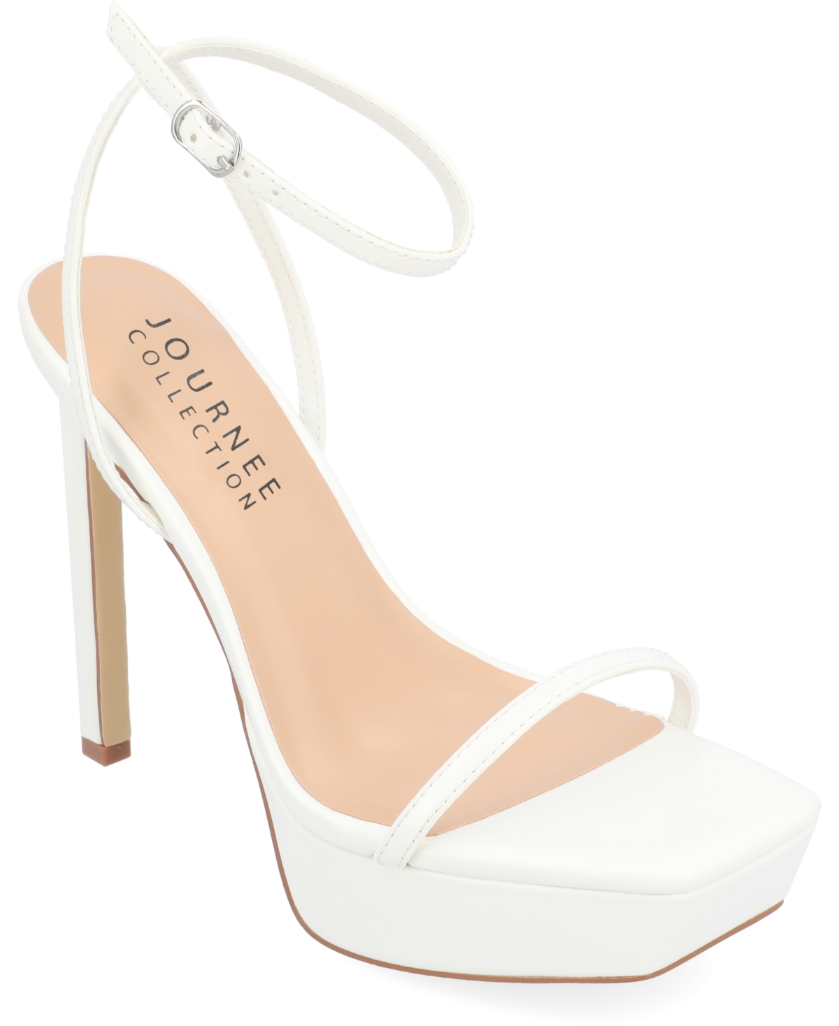 Journee Collection Women's Telilah Platform Stilettos - White