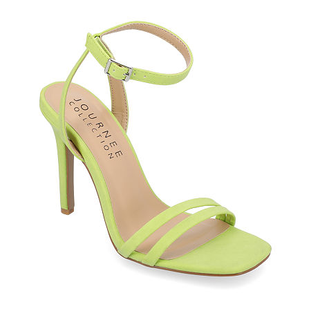 Journee Collection Womens Yevva Heeled Sandals, 7 1/2 Medium, Green