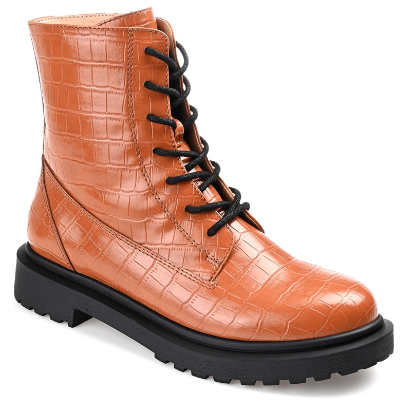 Journee Women's Chandlerr Combat Boots (Cognac) - Size 6.0 M