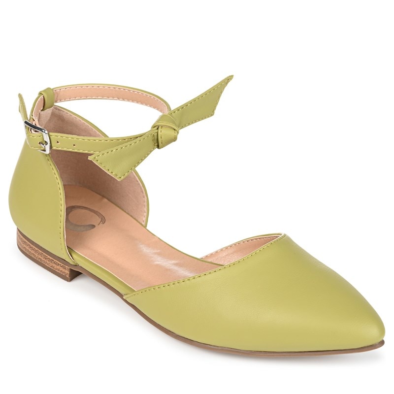 Journee Women's Vielo Wide Ballet Flat Shoes (Green) - Size 5.5 W