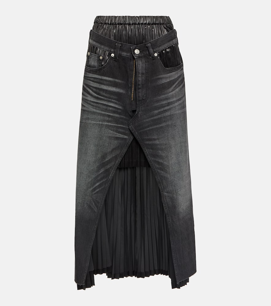 Junya Watanabe x Levi's layered denim midi skirt