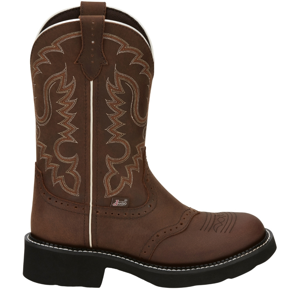 Justin Boots Inji Embroidered Round Toe Cowboy Boots