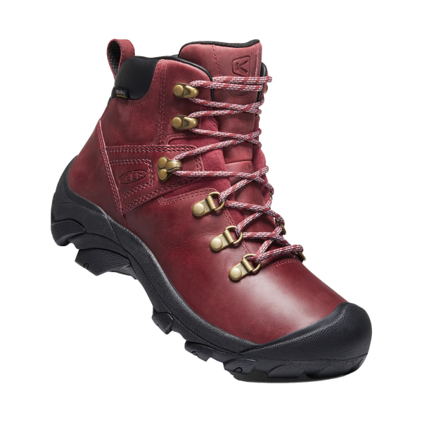 KEEN Pyrenees Waterproof Hiking Boots for Ladies - Tibetan Red/Black - 7M