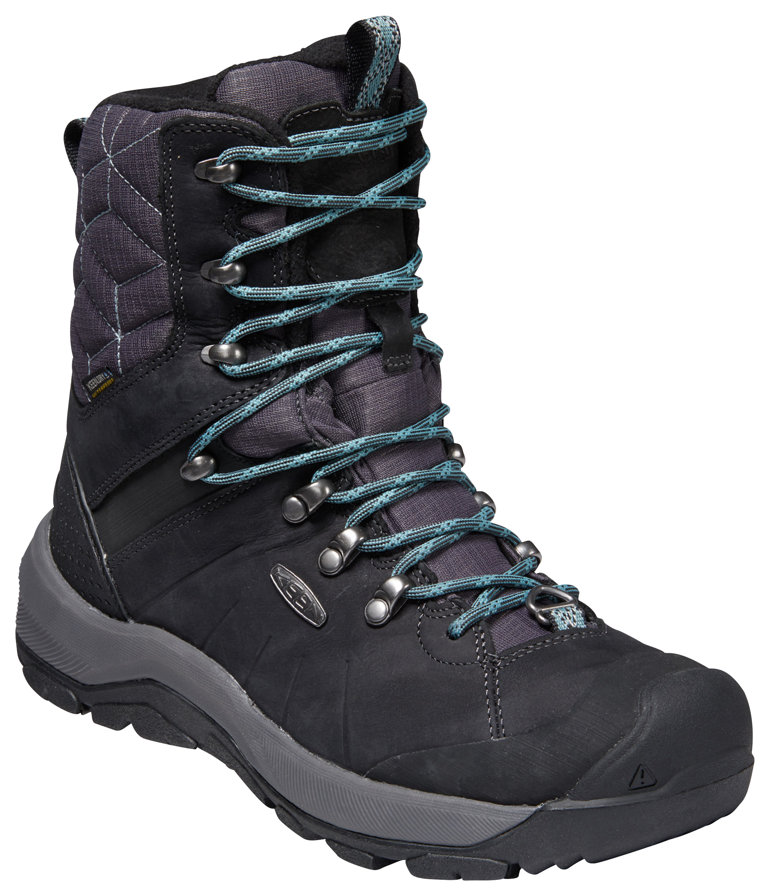 KEEN Revel IV Polar High Insulated Waterproof Hiking Boots for Ladies - Black/North Atlantic - 7M