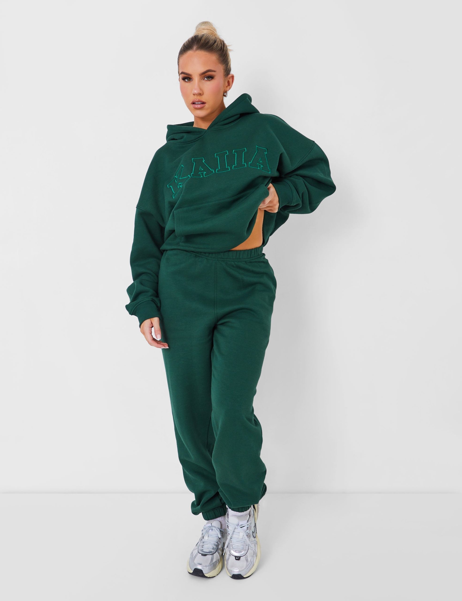 Kaiia Cuffed Joggers Forest Green