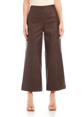 Karen Kane Women's Cropped Vegan Leather Pants, Small