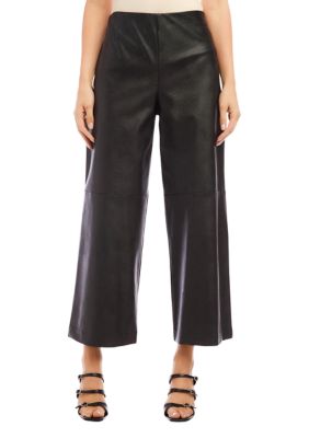 Karen Kane Women's Cropped Vegan Leather Pants, XS