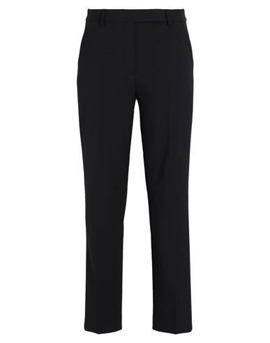 Karl Lagerfeld Satin Panel Tailored Pants Woman Pants Black Size 4 Recycled polyester, Wool, Elastane