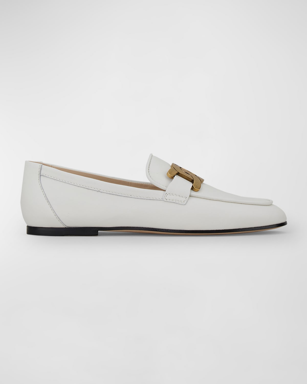 Kate Chain Calfskin Flat Loafers