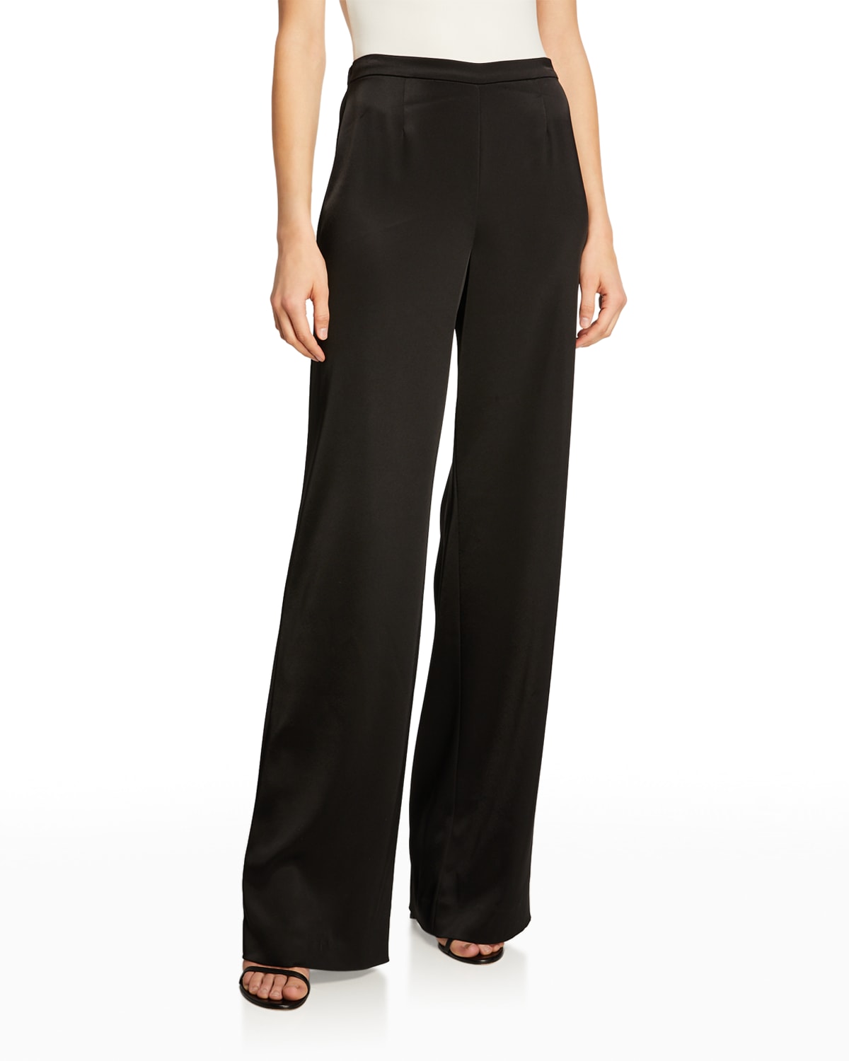 Kate Satin Wide-Leg Pants