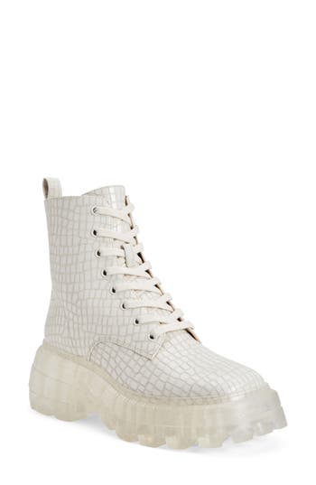 Katy Perry The Geli Combat Boot in Cotton at Nordstrom Rack, Size 5