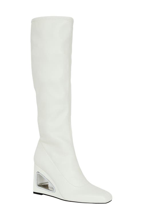 Katy Perry The Hollow Wedge Knee High Boot in Optic White at Nordstrom, Size 5