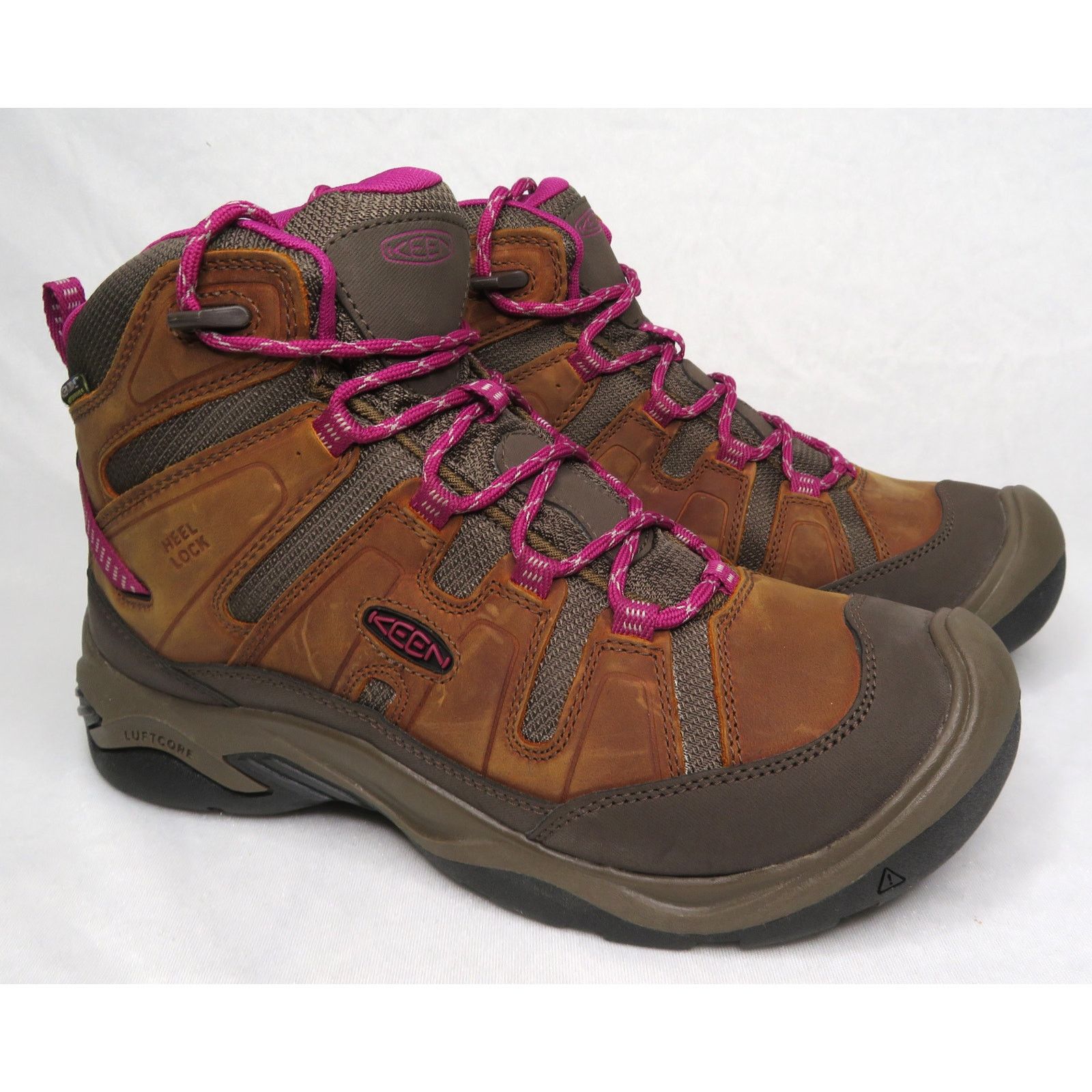 Keen Women'S Circadia Waterproof Leather Mid Hiking Boots in Brown, Women's (Size 8)