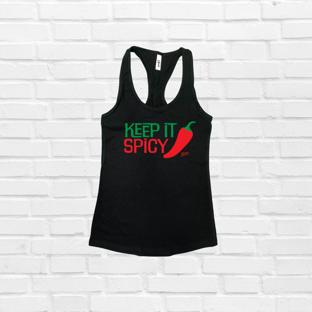 Keep It Spicy Workout Tank, Running Tank Women, Crossfit Top, Racerback Sports & Fitness, Weightlifting Womens Activewear