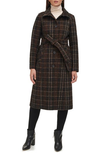 Kenneth Cole New York Plaid Trench Coat at Nordstrom Rack, Size Small