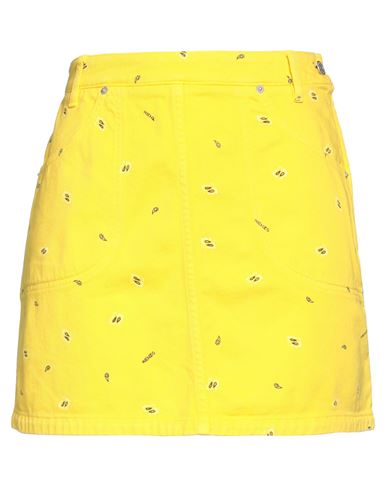 Kenzo Woman Denim skirt Yellow Size 4 Cotton