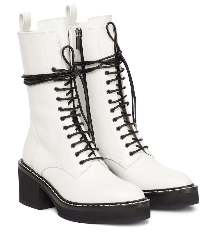 Khaite Cody leather combat boots