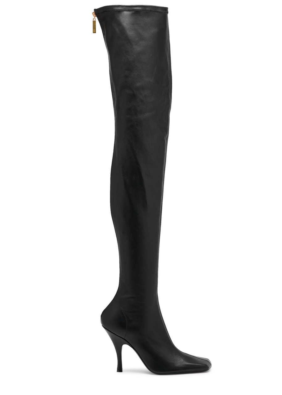 Khaite Eva 100 Leather Over-the-knee Boots - Black - 39 (IT39 / UK6)