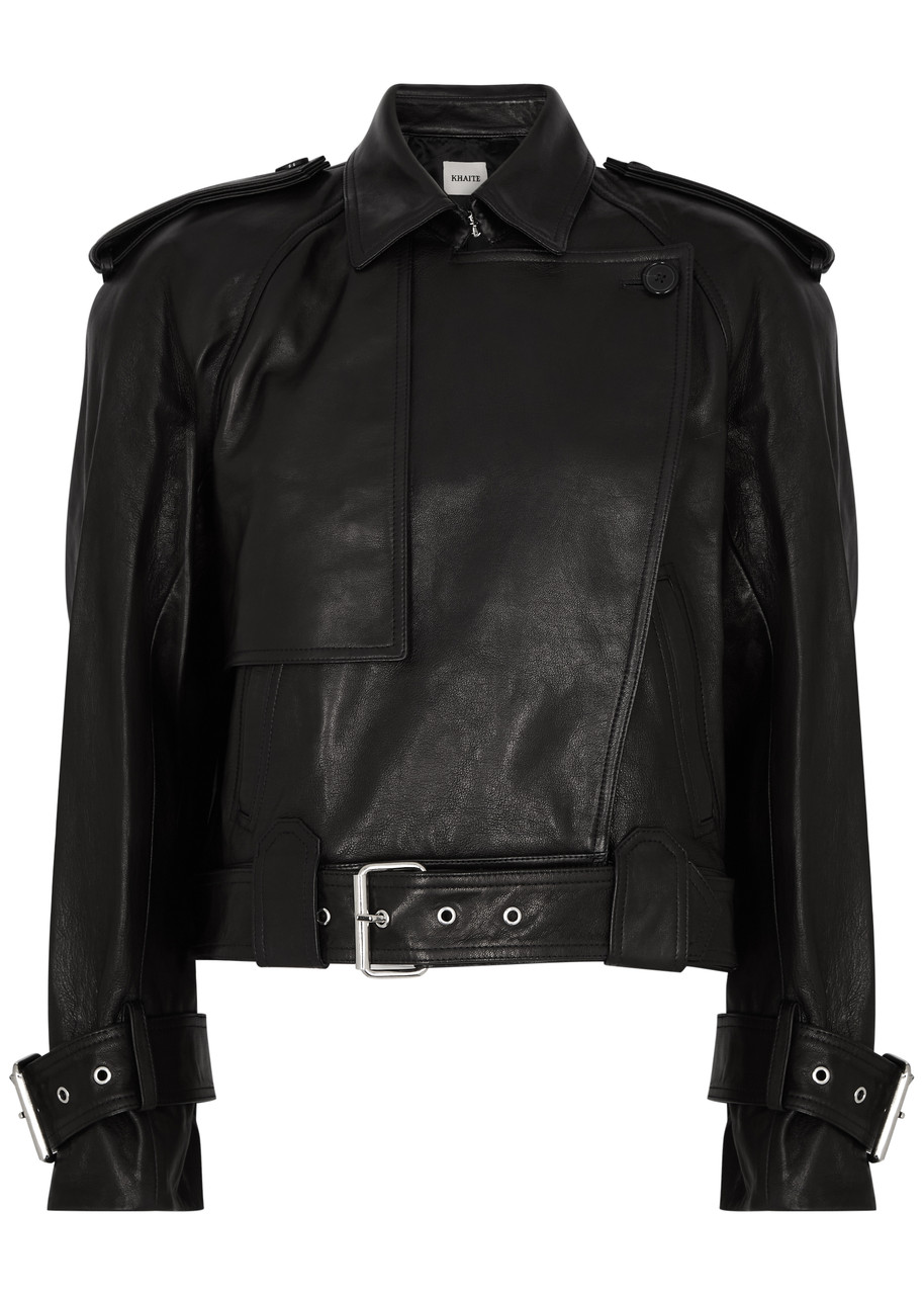 Khaite Hammond Leather Biker Jacket - Black - S (UK8-10 / S)