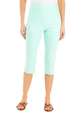 Kim Rogers Women's Petite Millennium Cropped Leggings, Mint, 6P