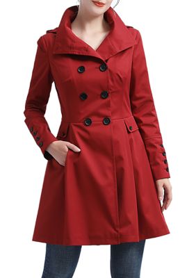 Kimi & Kai Women's Ellie Waterproof Trench Coat, Red, XSmall