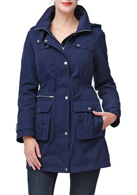 Kimi & Kai Women's Gita Waterproof Zip Out Lined Parka Coat, Navy Blue, Small