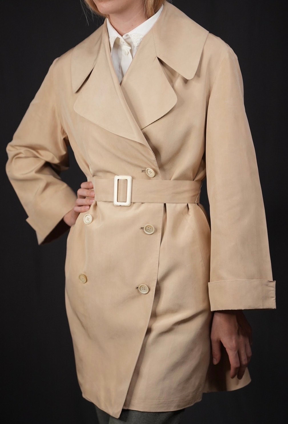 Kiton Silk Trench-Coat | Tailored in Naples, Italy