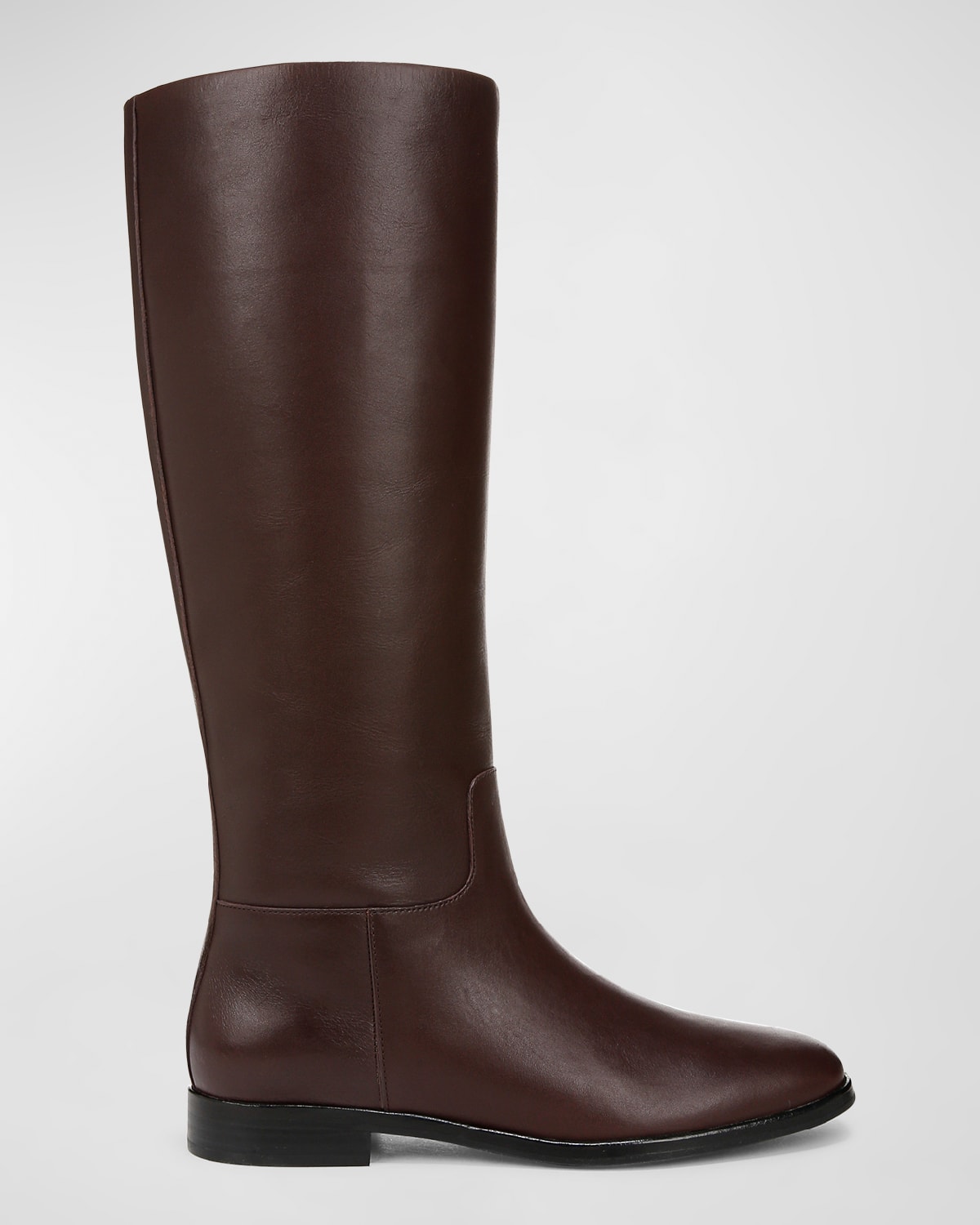 Knee-High Calf Leather Boots Wide Calf