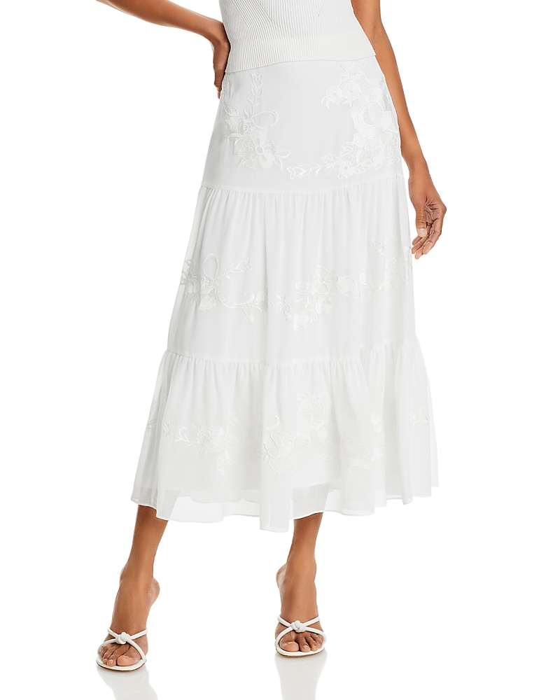 Kobi Halperin Harper Embroidered Tiered Skirt