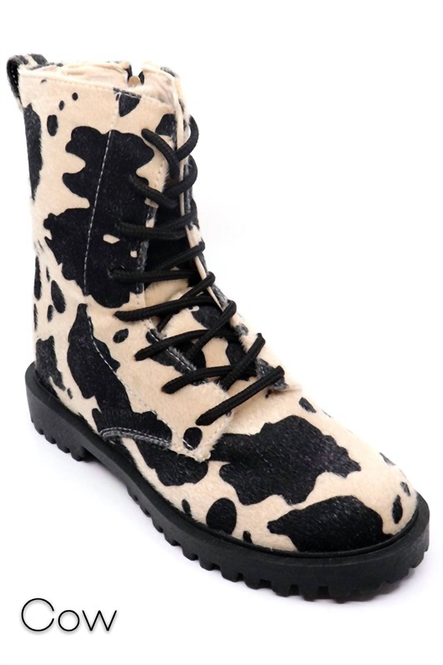 Kona Lace-Up Boots In Cow