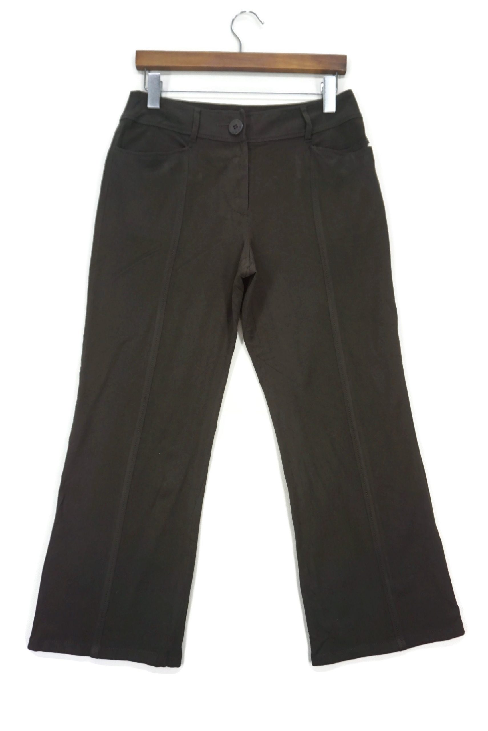 Krizia Pants Size 42 W31xl26 Evex By Bootcut Wide Leg Flare Tapered Ankle Cropped