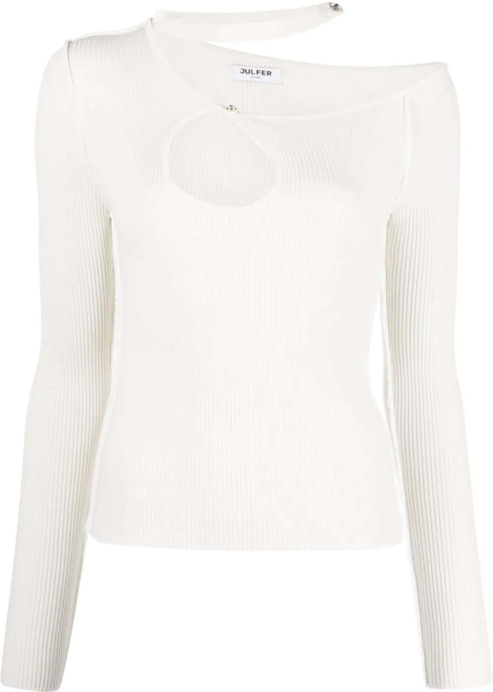 Kylie cut-out ribbed-knit top